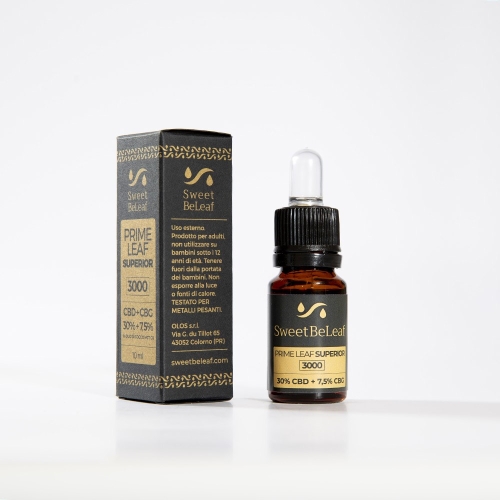 OLIO DI CBD PRIME LEAF 3000 e  CREMA VISO AL CBD IDRATANTE - 50 ML